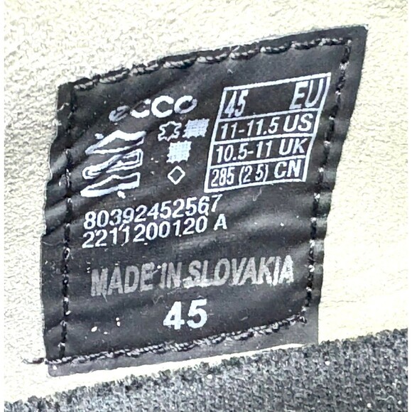 ECCO Zipflex Breakthru S.T.I $140 Men's Sneakers Shoes Sz EU 45 US 11-11.5 Gray - Picture 12 of 12